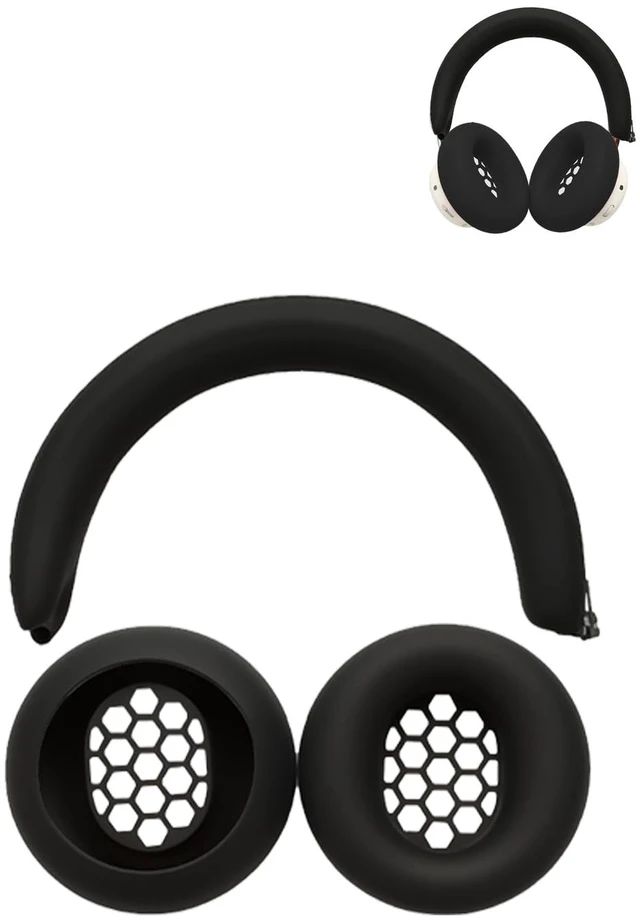 Main image of Silicone Case Compatible with CMF Headphone Pro,Ear Pad Case Cover Soft Protective Shockproof Cover for CMF by Nothing Headphone Pro Accessories.-Black