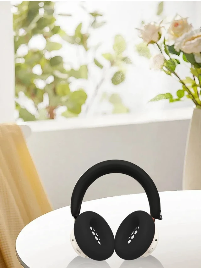 Alt view image 6 of 7 - Silicone Case Compatible with CMF Headphone Pro,Ear Pad Case Cover Soft Protective Shockproof Cover for CMF by Nothing Headphone Pro Accessories.-Black