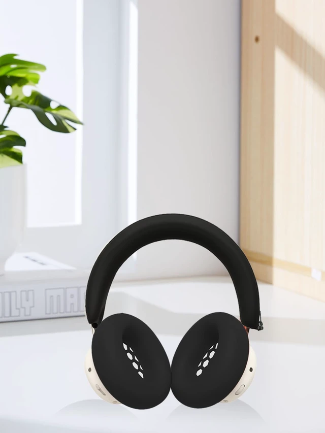 Alt view image 7 of 7 - Silicone Case Compatible with CMF Headphone Pro,Ear Pad Case Cover Soft Protective Shockproof Cover for CMF by Nothing Headphone Pro Accessories.-Black