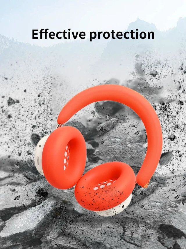 Alt view image 2 of 7 - Silicone Case Compatible with CMF Headphone Pro,Ear Pad Case Cover Soft Protective Shockproof Cover for CMF by Nothing Headphone Pro Accessories.-Oranger