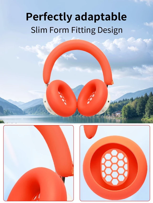 Alt view image 4 of 7 - Silicone Case Compatible with CMF Headphone Pro,Ear Pad Case Cover Soft Protective Shockproof Cover for CMF by Nothing Headphone Pro Accessories.-Oranger