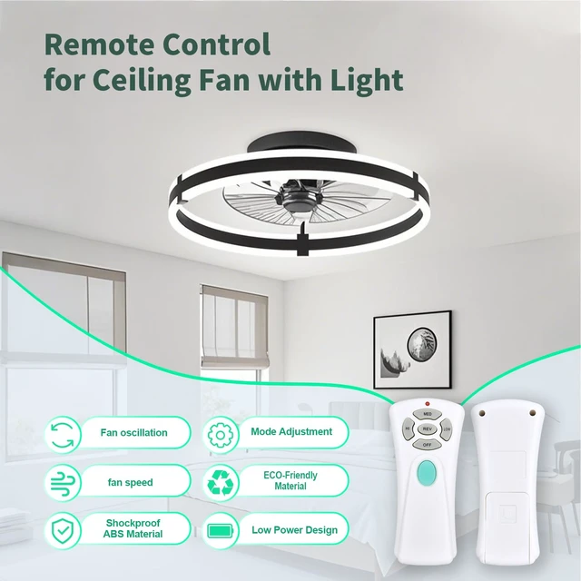 Alt view image 3 of 7 - New Replacement Remote Control for Hampton Bay Ceiling Fan CHQ7080T UC7080T - Only Remote