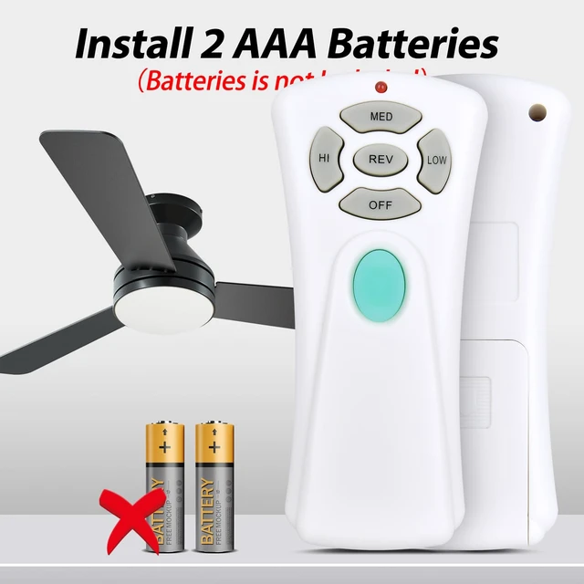 Alt view image 7 of 7 - New Replacement Remote Control for Hampton Bay Ceiling Fan CHQ7080T UC7080T - Only Remote