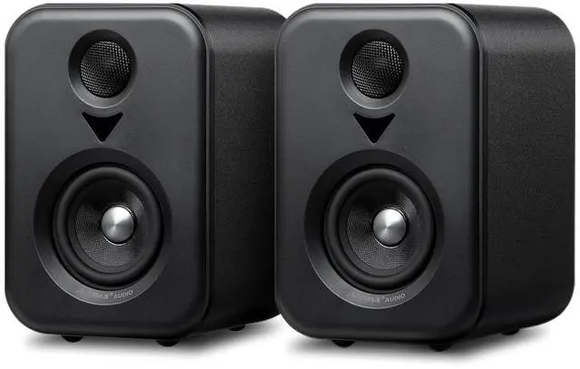 Main image of S400 80 Watt 2.0 Channel Home Audio Active Bookshelf Speakers | Sub Out, TPA3118 Amp Chip, Bluetooth/Optical/RCA/USB Input for TV, Treble & Bass Tone with Remote