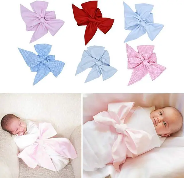 Alt view image 2 of 6 - Newborn Swaddle Sash Maternity Bow Sash Baby Swaddle Photography Shoot Prop - 4#