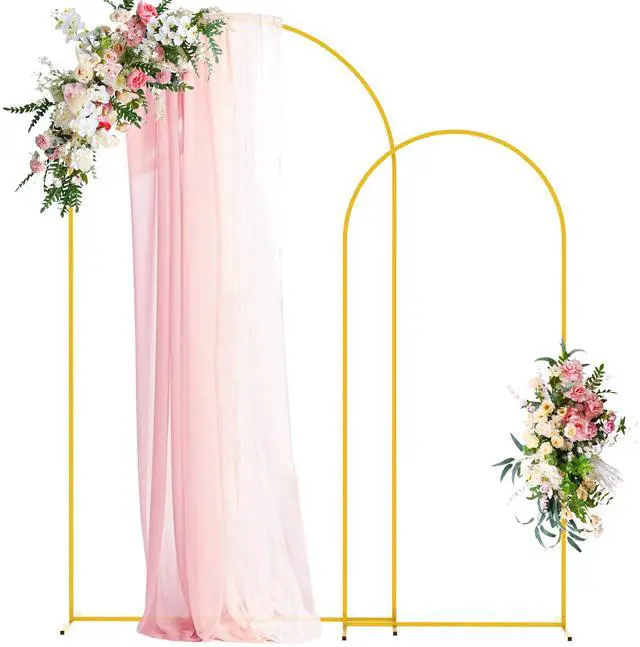 Main image of Wedding Arch Backdrop Stand 7.2FT,6FT Gold Metal Arch Stand Set | Metal Arch Backdrop Stand Set of 2 Balloon Arch Frame for Wedding Ceremony Birthday Party Bridal Baby Shower Decor