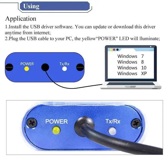 Alt view image 3 of 6 - USB Hart Modem USB to Hart Protocol Modem Hart Transmitter for Rosemount/ABB/Vega/E H/ETC Hart Protocol Device Adapt to Windows XP/7/8/10/11 with Built-in Loop Resistor