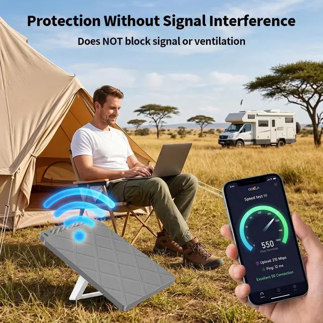 Alt view image 3 of 6 - Starlink Mini Case, Silicone Protective Cover for Mini Starlink Router with Carry Handle, Portable & Waterproof & Shockproof Starlink Mini Accessories with Cooling Texture