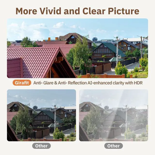Alt view image 5 of 6 - 5MP 3K Window Camera, 2.4GHz & 5GHz WiFi Indoor Security Camera for Home, ChroMax AI Color Night Vision, Person & Motion Detection, 24/7 Recording, Easy & Quick Install