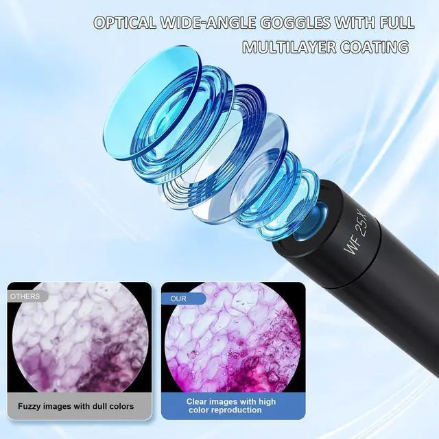 Alt view image 5 of 6 - Compound Microscope, 2000x Magnification, with Smartphone Adapter, Slide Set, Dual LED Illumination System, Adult Microscope, Suitable for Beginners and Laboratory use (Monocular Microscope)