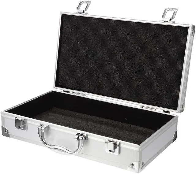 Main image of Aluminum Briefcase Hard Case with DIY Customizable Foam Insert for Test Instruments Cameras Tools Parts and Accessories Equipment Supplies Makeup Tools