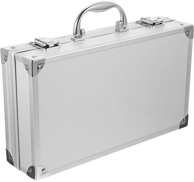 Alt view image 3 of 6 - Aluminum Briefcase Hard Case with DIY Customizable Foam Insert for Test Instruments Cameras Tools Parts and Accessories Equipment Supplies Makeup Tools