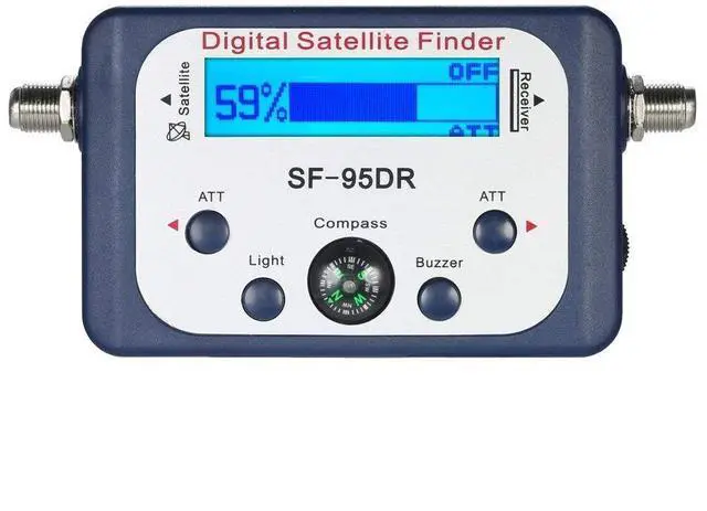 Main image of Digital Satellite Finder for Dish DirectTV FTA, Signal Meter | Support 950-2150MHz Ku-Band, Audio Tone & LED Indicators for Easy Alignment, Bulit-in Compass