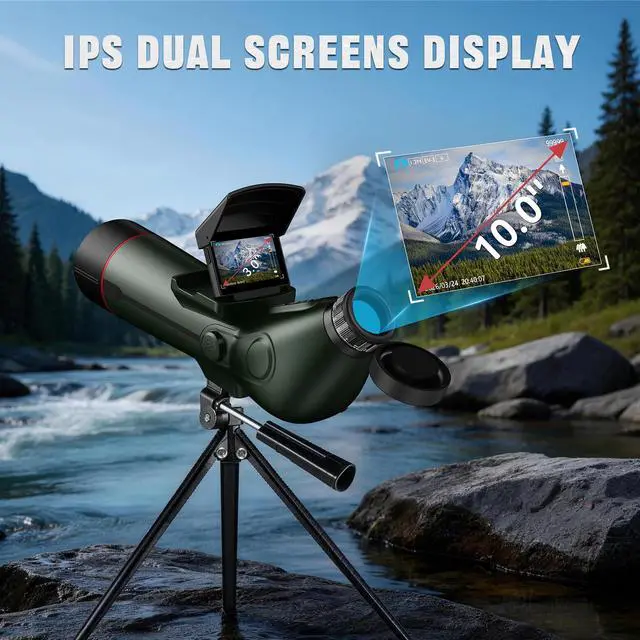 Alt view image 4 of 6 - Telescope, Telescope for Adults High Powered, Professional Refractor Auto-Focus Smart Digital Electronic Telescopes with 4K Astrophotography Camera, Dual Screens Spotter, Carry Bag and 32G Card