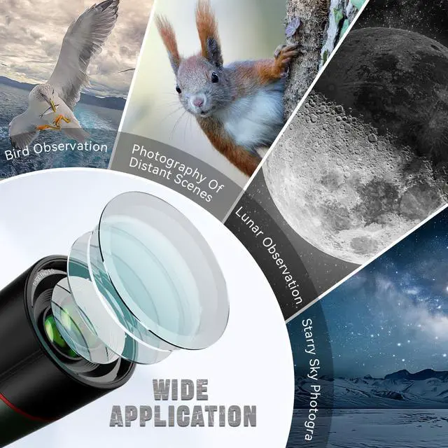Alt view image 6 of 6 - Telescope, Telescope for Adults High Powered, Professional Refractor Auto-Focus Smart Digital Electronic Telescopes with 4K Astrophotography Camera, Dual Screens Spotter, Carry Bag and 32G Card