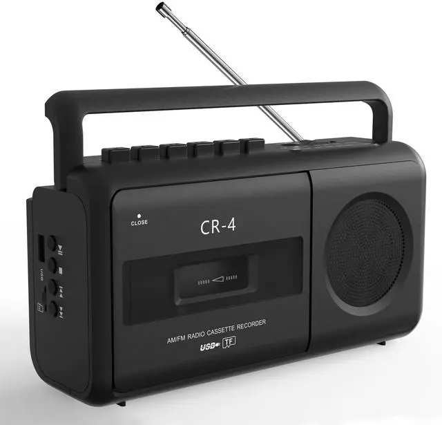 Main image of Portable Cassette Tape Player Recorder Boombox Radio | Convert AM/FM and MP3 to Tapes, Builtin Microphone for Voice Recording, Play TF/USB with Earphone Jack