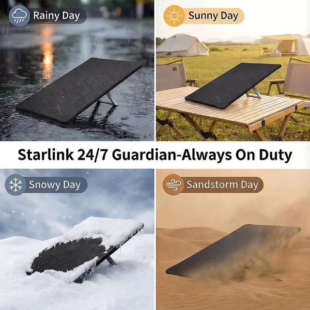 Alt view image 3 of 6 - Gen 3 Starlink Protective Cover Case, Compatible with Starlink Standard Gen 3 Dish, Outdoor Protection Cover for RV, Camping, Home Roof and Travel Setup, Black