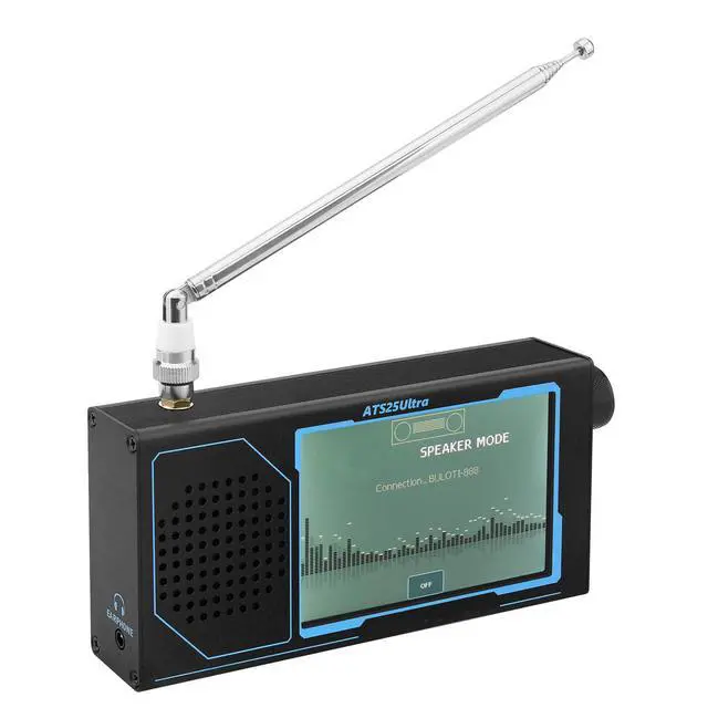 Alt view image 3 of 6 - ATS25 Ultra Portable 4 Touchscreen Audio Receiver with Multi-Mode Playback, USB & AUX Input, Visual Level Display