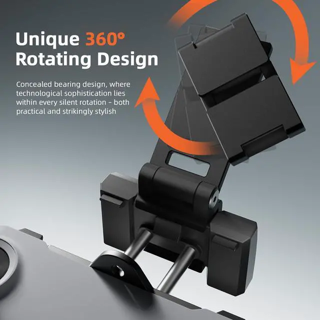 Alt view image 4 of 6 - No Disassembly Tablet Holder for DJI Mini 5/4/3 Pro/Mini 4K/2 SE/Neo/Air 3 / Flip, 7-12 Inch Foldable iPad Mount Holder, Include Lanyard and 2 Cables for DJI RC-N1/RC-N2/RC-N3