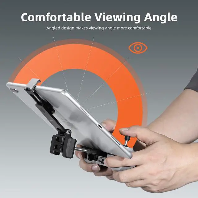 Alt view image 5 of 6 - No Disassembly Tablet Holder for DJI Mini 5/4/3 Pro/Mini 4K/2 SE/Neo/Air 3 / Flip, 7-12 Inch Foldable iPad Mount Holder, Include Lanyard and 2 Cables for DJI RC-N1/RC-N2/RC-N3