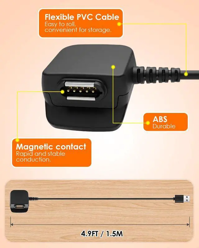 Alt view image 5 of 6 - Replacement Charging Adapter with Cable Compatible with Halo Collar 4 5 Dog Fence, USB