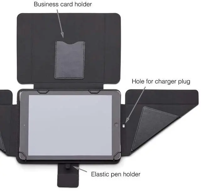 Alt view image 3 of 6 - 4-in-1 Tablet/iPad Sun Shade Lux Cover with Built-in Hood - Screen Shade, Privacy, Heat Protection, Contrast Enhancement - Universal Self-Standing Cover for 9,7-11 - Black