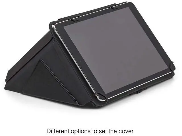 Alt view image 5 of 6 - 4-in-1 Tablet/iPad Sun Shade Lux Cover with Built-in Hood - Screen Shade, Privacy, Heat Protection, Contrast Enhancement - Universal Self-Standing Cover for 9,7-11 - Black