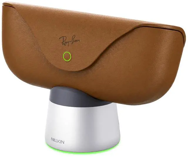 Main image of RayDock Charging Stand for Ray-Ban Meta Glasses Case (Gen 1 & 2) | Aluminum, LED Light Charging Dock, Stable Anti-Slip, Smart Glasses Accessories, Display for Home & Office, Silver