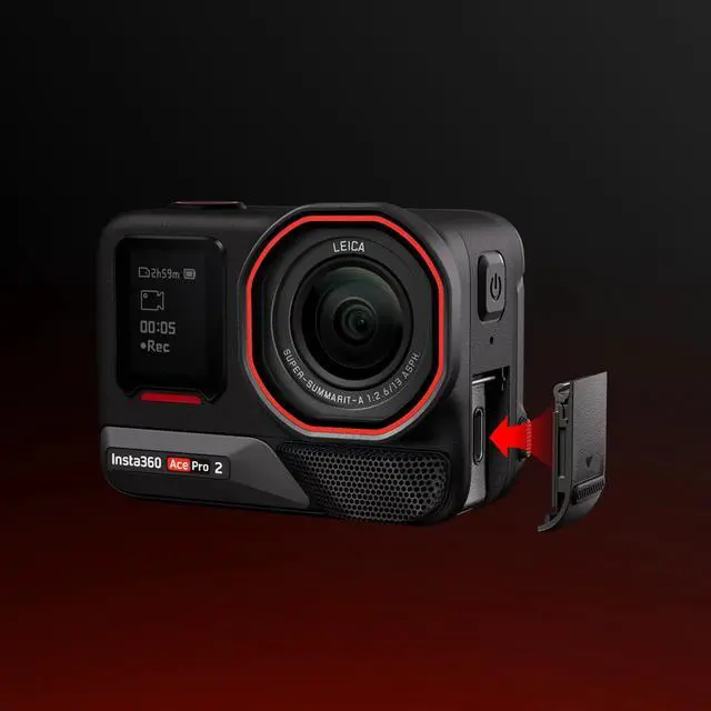 Alt view image 2 of 6 - USB Cover for ACE PRO 2 Action Camera, Black