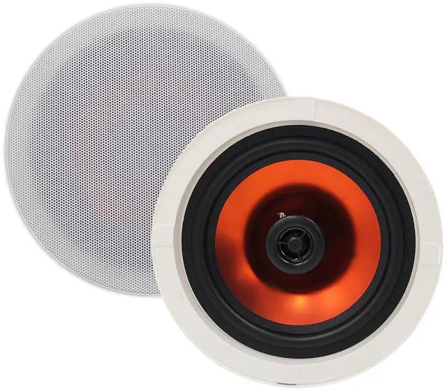 Main image of 8 Inch 400 Watts High Power Ceiling Speakers - Flush Mount, Crisp Sound for Home Theater, Living Room, Office, Kitchen & Covered Patio(1 Pair