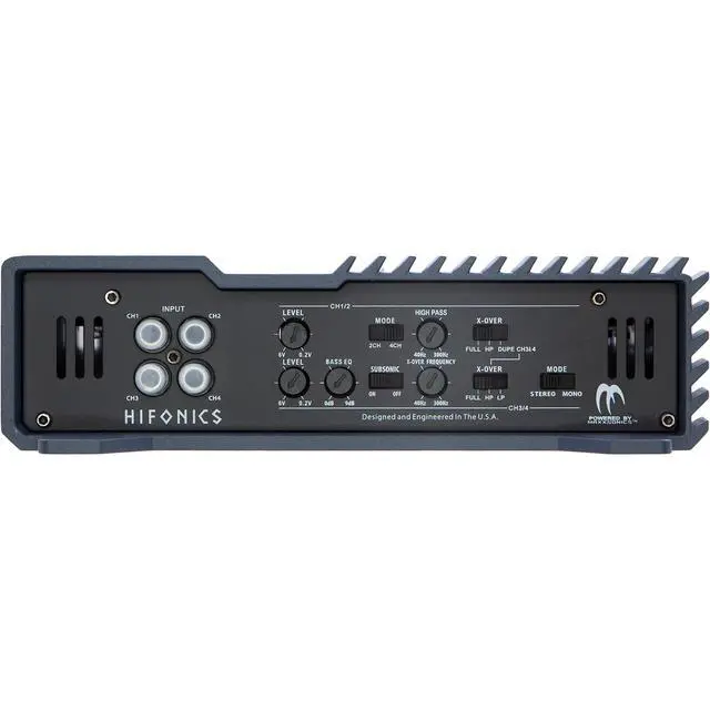 Alt view image 2 of 6 - BXX1600.4 1600 Watt RMS 4-Channel Stereo Speaker Amplifier Brutus Car Audio, Chrome