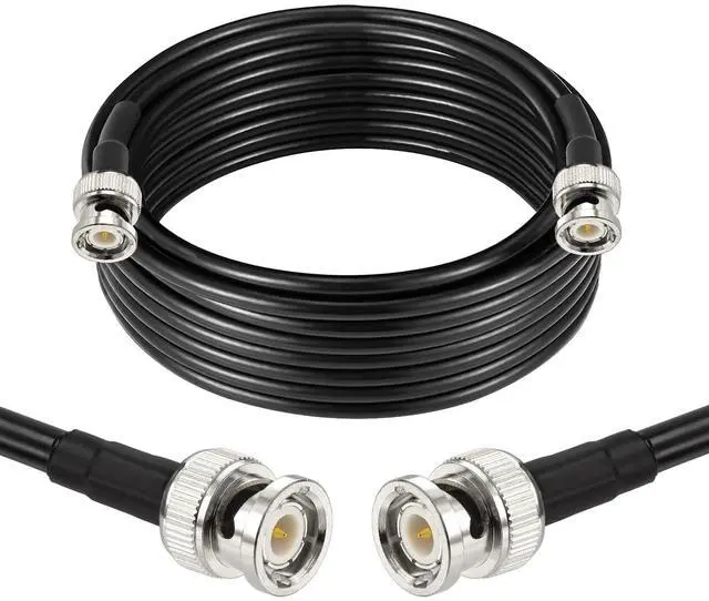 Main image of BNC Cable 25ft RG58 BNC Male to Male Connectors 50 Ohm Coax Cable | Low Loss BNC Extension Coaxial Cable for Antennas, RF Radios, Modems, Oscilloscopes, Spectrum, etc