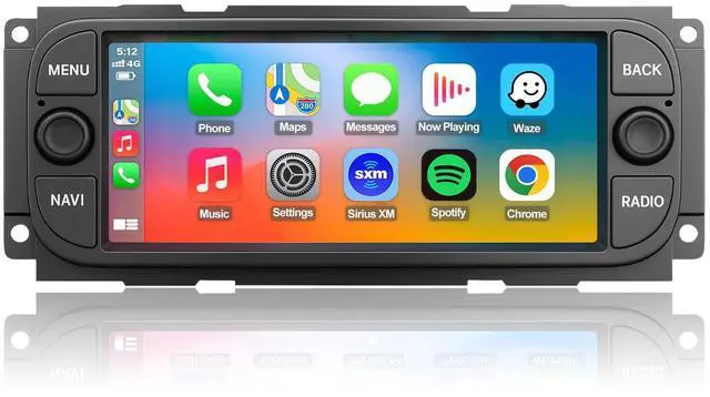 Main image of QLED Radio for Dodge RAM 2002-2006,Jeep Wrangler 2003-2006,Grand Cherokee 1999-2004, Chrysler 300 2002-2004,Touch Screen Stereo Replacement,Wireless carplay Android auto,Free Camera