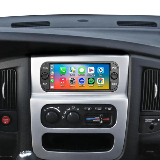 Alt view image 2 of 6 - QLED Radio for Dodge RAM 2002-2006,Jeep Wrangler 2003-2006,Grand Cherokee 1999-2004, Chrysler 300 2002-2004,Touch Screen Stereo Replacement,Wireless carplay Android auto,Free Camera