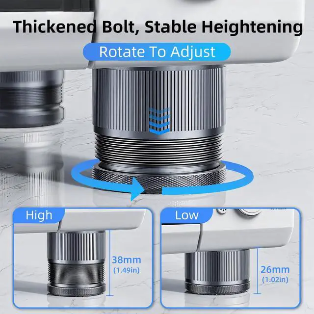 Alt view image 3 of 6 - Adjustable Speaker Isolation Feet, Anti-Vibration, 4 Pack, Gray | 0.9-1.5 Inch Adjustable, 500 lbs Capacity, Metal Non-Slip Silicone, Speaker Subwoofer Turntable, Vibration Damping Set of 4