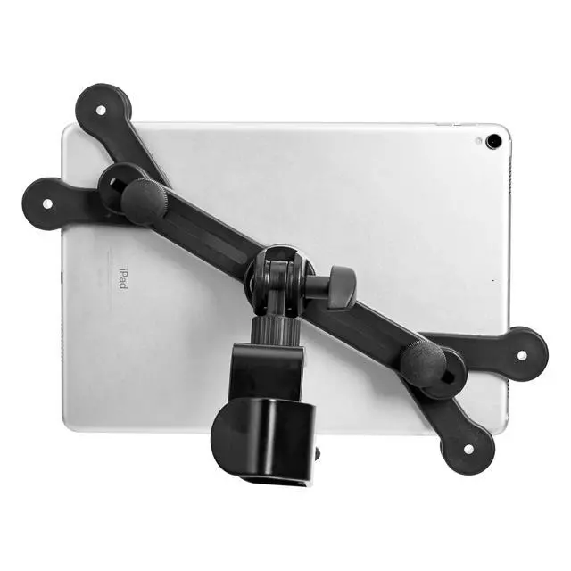 Alt view image 4 of 6 - Adjustable Tablet Holder for Music Stand, Secure Portable iPad Holder with 360 Degree Swivel, Fits 7-11" Screens, Black