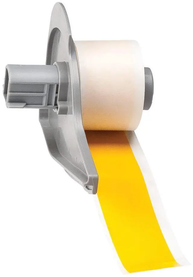 Main image of All Weather Permanent Adhesive Vinyl Label Tape for M710 and BMP71 Printers - 1" x 50', Yellow. M7C-1000-595-YL
