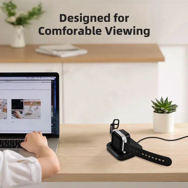 Alt view image 4 of 6 - Charger Dock Compatible with AT&T Amigo Jr Watch, Magnetic Charger Stand with Charging Cable, Accessories for Amigo Jr Watch (Black-1)