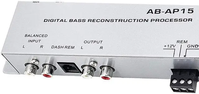 Alt view image 3 of 6 - 1/2 Din Car Audio Digital Bass Processor, Sound Restoration & Crossover for Car Subwoofer with Bass Knob/Input Level: 15V RMS & Output Level: 13.5V Peak