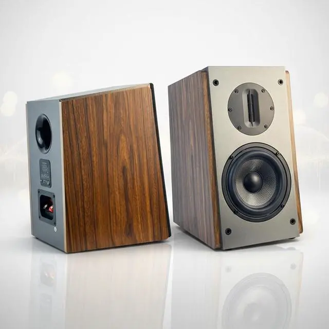 Main image of Passive Bookshelf Speakers, 2-Way Passive Speakers, 5.25" Woofer & 4" Ribbon Tweeter, 60Hz Bass for Home/Office/Theater Pair (Needs Amplifier or Receiver to Operate)