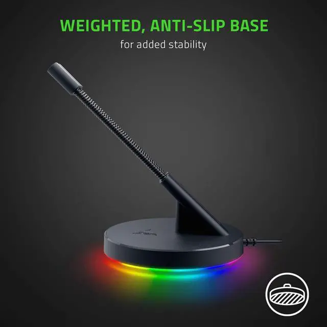 Alt view image 3 of 6 - Gaming Mouse Bungee V3 Chroma, Drag-Free Wired Mouse Support, Black | For Esports-Level Performance, Weighted Base, Anti-Slip Feet