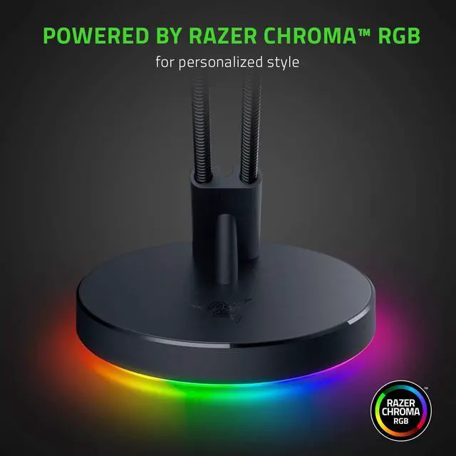 Alt view image 4 of 6 - Gaming Mouse Bungee V3 Chroma, Drag-Free Wired Mouse Support, Black | For Esports-Level Performance, Weighted Base, Anti-Slip Feet