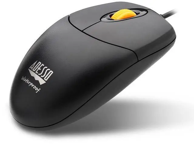 Alt view image 3 of 6 - iMouse W3 Waterproof USB Optical Mouse, 1000 DPI, 4 Button, Black | Magnetic Scroll Wheel, Wired Mouse for Laptop Desktop, Sealed Washable Design