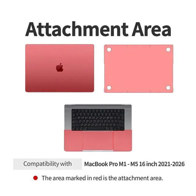 Alt view image 2 of 6 - Invisible Matte Full Body Skin for MacBook Pro 16 inch 2026 2025 2024 2023 2022 2021 M5 M4 M3 M2 M1 Premium TPU Anti Scratch Protective Film
