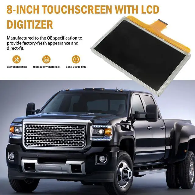 Alt view image 2 of 6 - 8" LCD Touch Screen Digitizer for DJ080PA-01A Chevy GMC Silverado Sierra | Fixes Ghost Touch & Unresponsive Radio, Compatible with 2014-2018 Silverado Sierra Tahoe Yukon, 55-Pin Plug & Play Repair