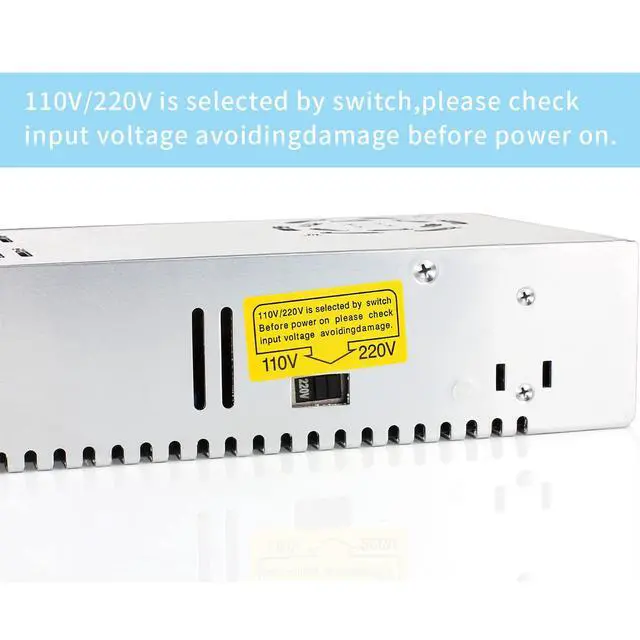 Alt view image 4 of 6 - 12V 30A 360W Power Supply AC 110V/220V to DC 12V Universal Regulated Switching Transformer Adapter Power for CCTV, Computer Project, LED Strip Lights