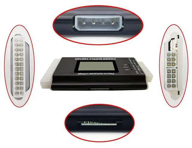 Alt view image 5 of 6 - Computer PC Power Supply Tester | 1.8'' LCD Screen, Aluminum Alloy Enclosure, ATX/ITX/IDE/HDD/SATA/BYI Connectors Power Supply Tester