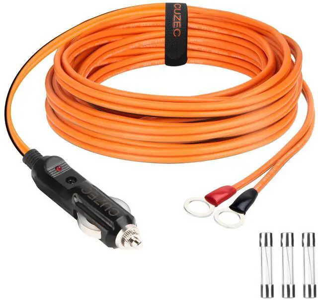Main image of Heavy-Duty 12AWG 30A Male Plug Cigarette Lighter Adapter Power Supply Cord with 12 AWG Cable Wire for Car Inverter Air Pump Electric Cup and DIY (10.5ft/320cm)