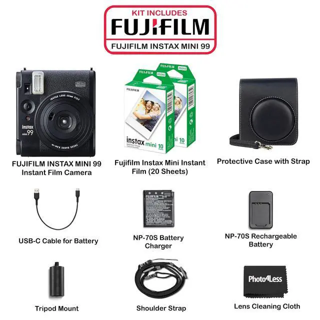 Alt view image 2 of 6 - Instax Mini 99 Instant Film Camera Bundle with Instax Mini Instant Film (20 Sheets) with Accessories Including Protective Carrying Case Value Bundle