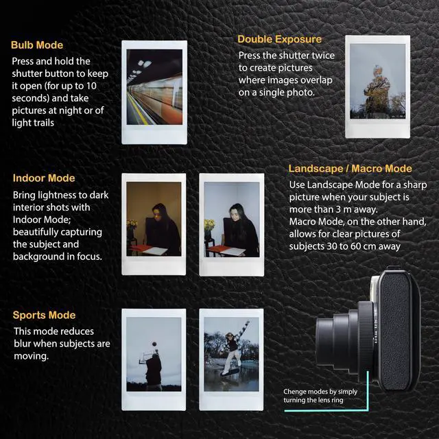 Alt view image 4 of 6 - Instax Mini 99 Instant Film Camera Bundle with Instax Mini Instant Film (20 Sheets) with Accessories Including Protective Carrying Case Value Bundle